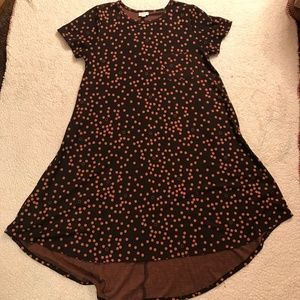 XL LuLaRoe Jacquard Polka Dot Carly Dress